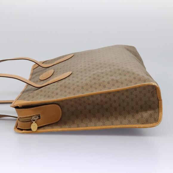 GUCCI Micro GG Supreme Tote Bag Pvc Beige Gold - Picture 4 of 13